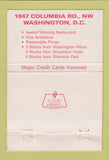 Matchbook Cover - La Plaza Restaurant Washington DC WEAR 40 Strike