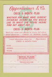 Matchbook Cover - Oppenheimer Investments East Orange NJ Hempstead LI 40 Strike