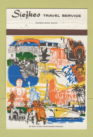 Matchbook Cover - Siefkes Travel Service Wichita KS 40 Strike
