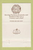 Matchbook Cover - Bank of Maysville KY 1985 40 Strike