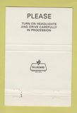 Matchbook Cover - Young Nichols Funeral Home Tipton IN WEAR 40 Strike