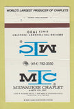 Matchbook Cover - Milwaukee Chaplet New Berlin WI 40 Strike