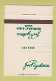 Matchbook Cover - Joe Rigatoni's Restaurant Atlanta GA 40 Strike