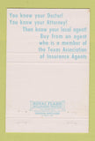 Matchbook Cover - D Gale Rogers Insurance Galveston TX 40 Strike