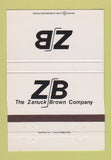 Matchbook Cover - Zanuck Brown  40 Strike
