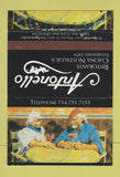 Matchbook Cover - Antonello Ristorante Santa Ana CA 40 Strike