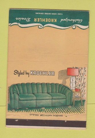 Matchbook Cover - Kroehler Furniture WEAR 40 Strike