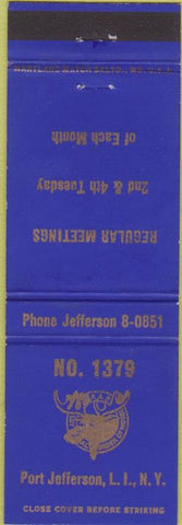 Matchbook Cover - Matchbook Cover Moose Lodge Port Jefferson LI NY