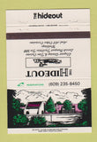 Matchbook Cover - The Hideout Restaurant  Mount Laurel NJ #1 40 Strike
