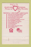 Matchbook Cover - Heartland Federal Savings Wauchula Avon FL 40 Strike