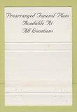 Matchbook Cover - Kutis Funeral Home ST Louis MO 40 Strike
