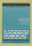 Matchbook Cover - Lesser Design Hounslow Middlesex UK England 40 Strike