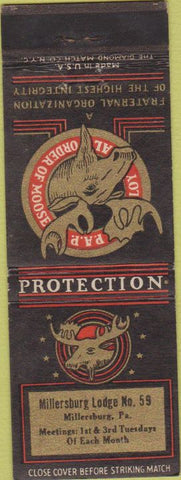 Matchbook Cover - Matchbook Cover Moose Lodge Millersburg PA
