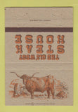 Matchbook Cover - Ole West Steak House Athens TX Canton 40 Strike