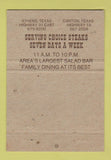 Matchbook Cover - Ole West Steak House Athens TX Canton 40 Strike