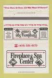 Matchbook Cover - Fireplace Spa Center  40 Strike
