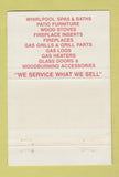 Matchbook Cover - Fireplace Spa Center  40 Strike
