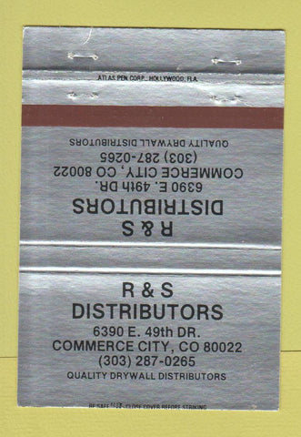 Matchbook Cover - R&S Distributors Commerce City Colorado 40 Strike