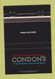 Matchbook Cover - Condon's Restaurant Jazz 40 Strike