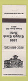 Matchbook Cover - Cripple Creek Hotel Colorado