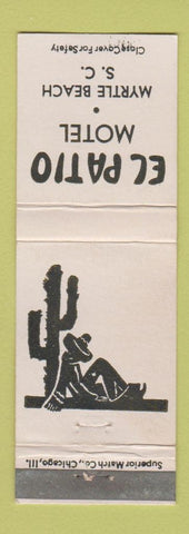 Matchbook Cover - El Patio Motel Myrtle Beach SC