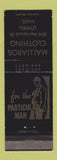 Matchbook Cover - Mallaros Clothing Lowell MA men's