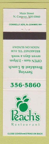 Matchbook Cover - Peach's Restaurnt North Conway NH