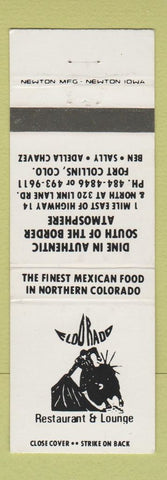 Matchbook Cover - Eldorado Restaurant Mexican Fort Collins Colorado