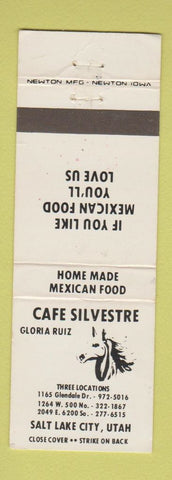 Matchbook Cover - Cafe Silvestre Salt Lake City UT Mexican WEAR