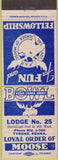 Matchbook Cover - Matchbook Cover Moose Lodge Tyrone PA