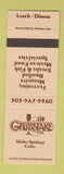 Matchbook Cover - Grubstake Restaurant Idaho Springs Colorado