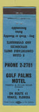 Matchbook Cover - Gulf Palms Motel Venice FL