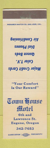 Matchbook Cover - Town House Motel Eugene OR