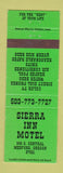 Matchbook Cover - Sierra Inn Motel Medford OR GREEN