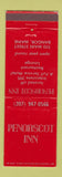 Matchbook Cover - Penobscott Inn Bangor ME
