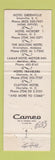 Matchbook Cover - Curtis Hotels Motor Inns Greenville SC Hickory NC Charlotte