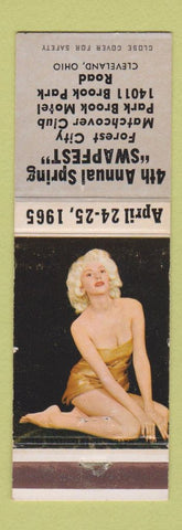 Matchbook Cover - Forest City Match Club Swapfest 1965 Cleveland OH pinup WEAR