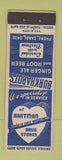 Matchbook Cover - Hartman Drug Stores Burkhardt's Ginger Ale Root Beer