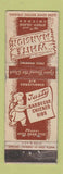Matchbook Cover - White Mansion Chicago IL BBQ WORN