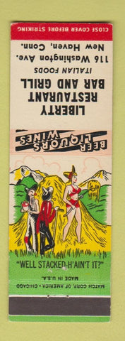 Matchbook Cover - Liberty Restaurant Bar New Haven CT Italian Hillbilly