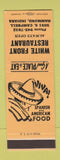 Matchbook Cover - White Front Restaurant Hammond IN SAMPLE