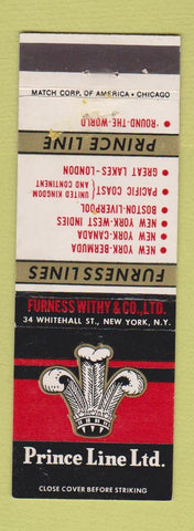 Matchbook Cover - Prince Line Furness Withy New York City WEAR