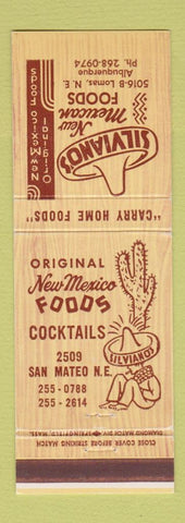 Matchbook Cover - Silviano's Mexican Food Albuquerque NM