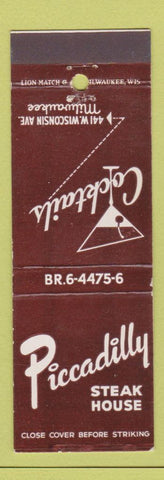 Matchbook Cover - Piccadilly Steak House Milwaukee WI