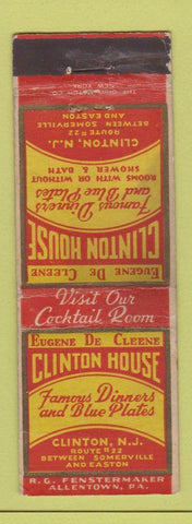 Matchbook Cover - Clinton House Clinton NJ WORN