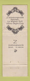 Matchbook Cover - Palace Luzern Zurich WEAR