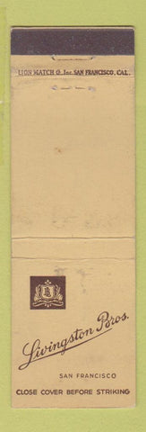 Matchbook Cover - Livingston Bros San Francisco CA