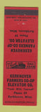 Matchbook Cover - Kerkhoven Farmers COOP Elevator Kerkhoven MN low phone #