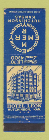 Matchbook Cover - Hotel Leon Hutchinson KS