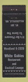 Matchbook Cover - White Gables Restaurant Millersville MD